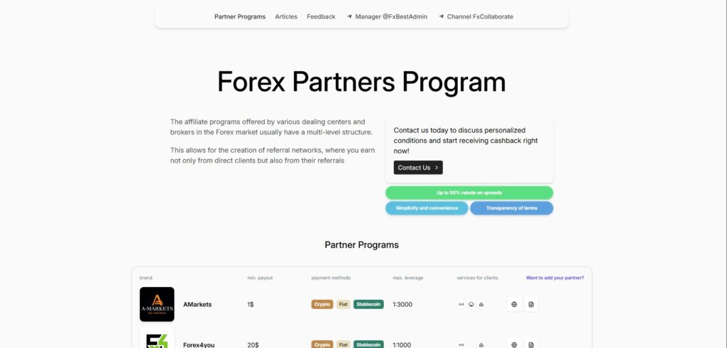 FXCollaborate forex affiliate programs